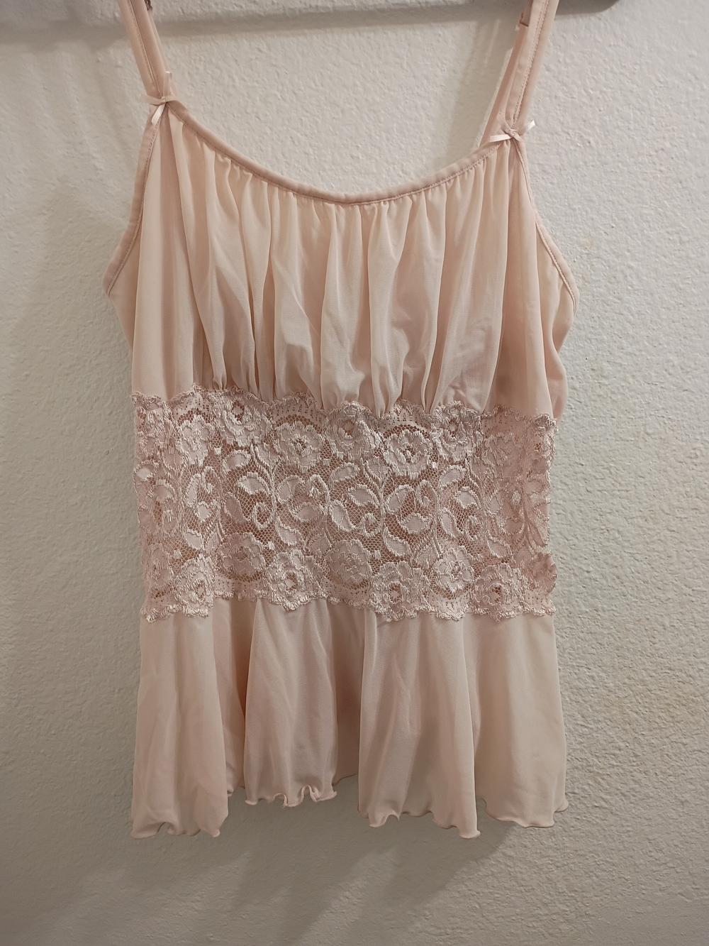 Cabernet Blush Lace-Panel Camisole